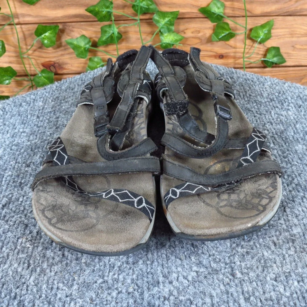 Merrell Jacardia Women Sandal Size 6 Outdoor Hiking‎ Walking Black Leather